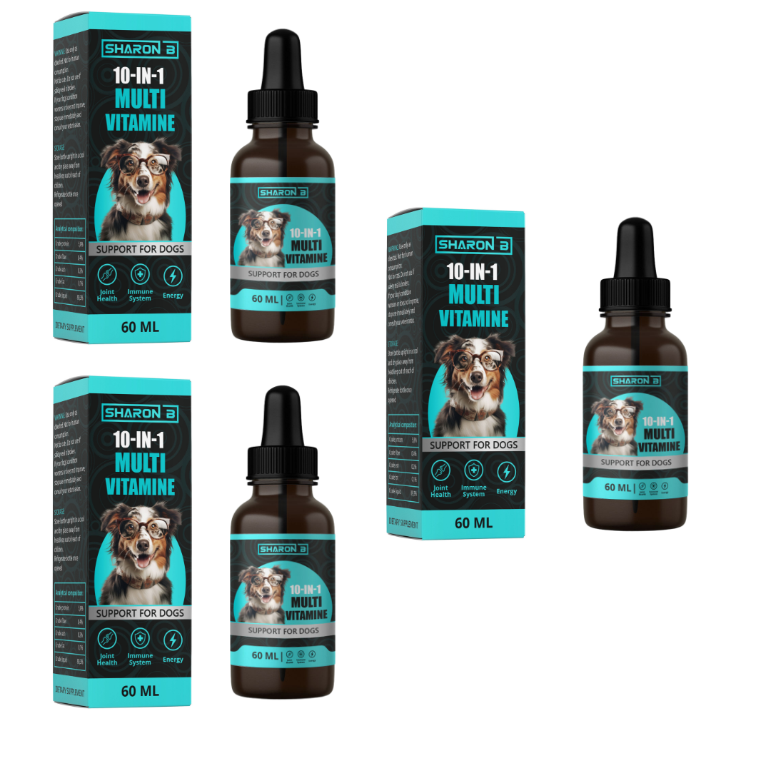 Gouttes multivitamines 10 en 1 pour chiens 60ml- Lot de 3
